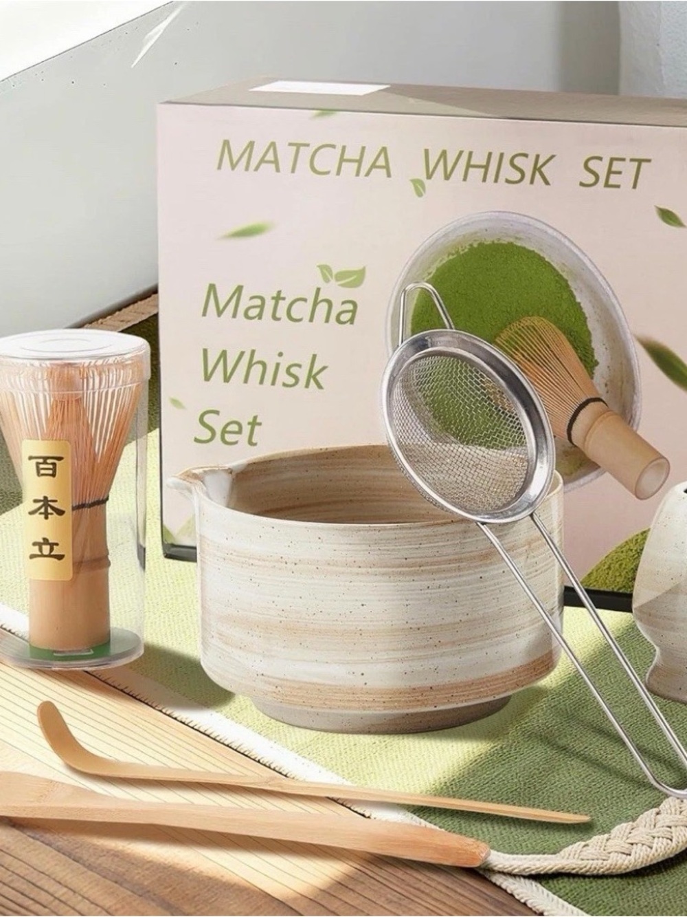 Matcha Whisk Set - Natural Beige